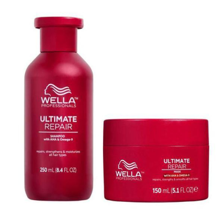 Produse pentru îngrijire: pãr, barbã şi corp - Pachet pentru reparare Wella Professionals Ultimate Repair - Sampon 250 ml - Masca 150 ml