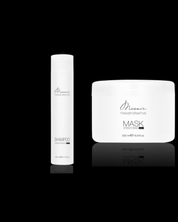 Șampoane - Pachet Mounir Transformative cu acid hialuronic si keratina - Sampon 300 ml - Masca 500 ml