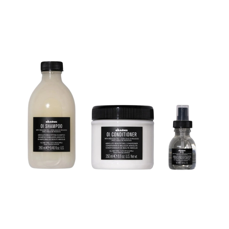 Produse pentru îngrijire: pãr, barbã şi corp - Pachet pentru hidratare si stralucire - Oi Sampon - Balsam - Ulei - Davines Oi Shampoo 280 ml - Oi Conditioner 250 ml - Oi Oil 50 ml