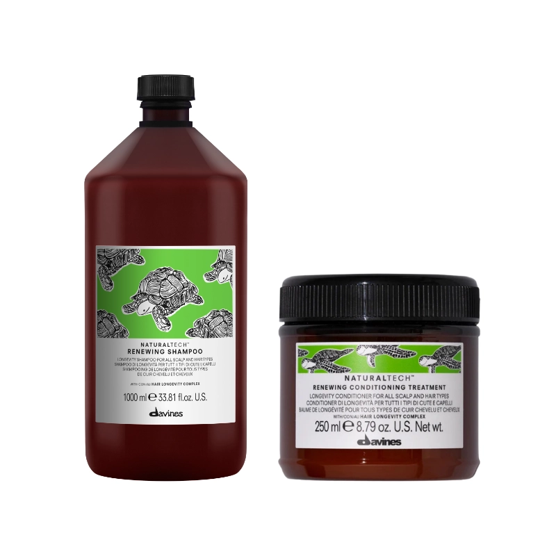 Produse pentru îngrijire: pãr, barbã şi corp - Pachet anti-imbatranire par si scalp - Naturaltech Renewing Shampoo - 1000 ml - Naturaltech Renewing Conditioning Tratament - 250 ml