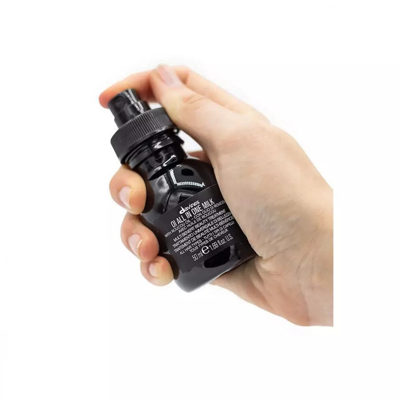Pachet pentru stralucire si hidratare Davines Oi - Sampon 90 ml - Balsam 75 ml - Spray leave-in cu multe beneficii 50 ml [7]