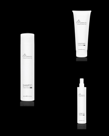 Șampoane - Pachet Mounir Transformative - Sampon 300 ml - Conditioner 300 ml - Leave-in 300 ml