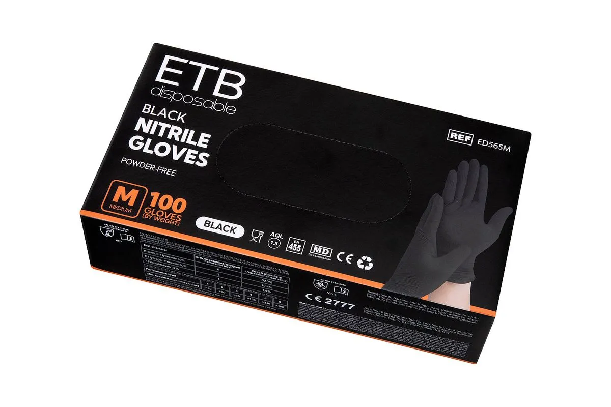 Manusi Nitril Negru M 100 buc [1]