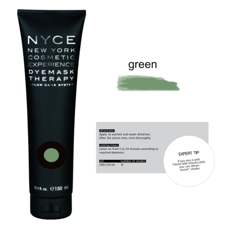 Produse pentru îngrijire: pãr, barbã şi corp - Masca nuantatoare Nyce Dyemask Therapy - Green - 150 ml