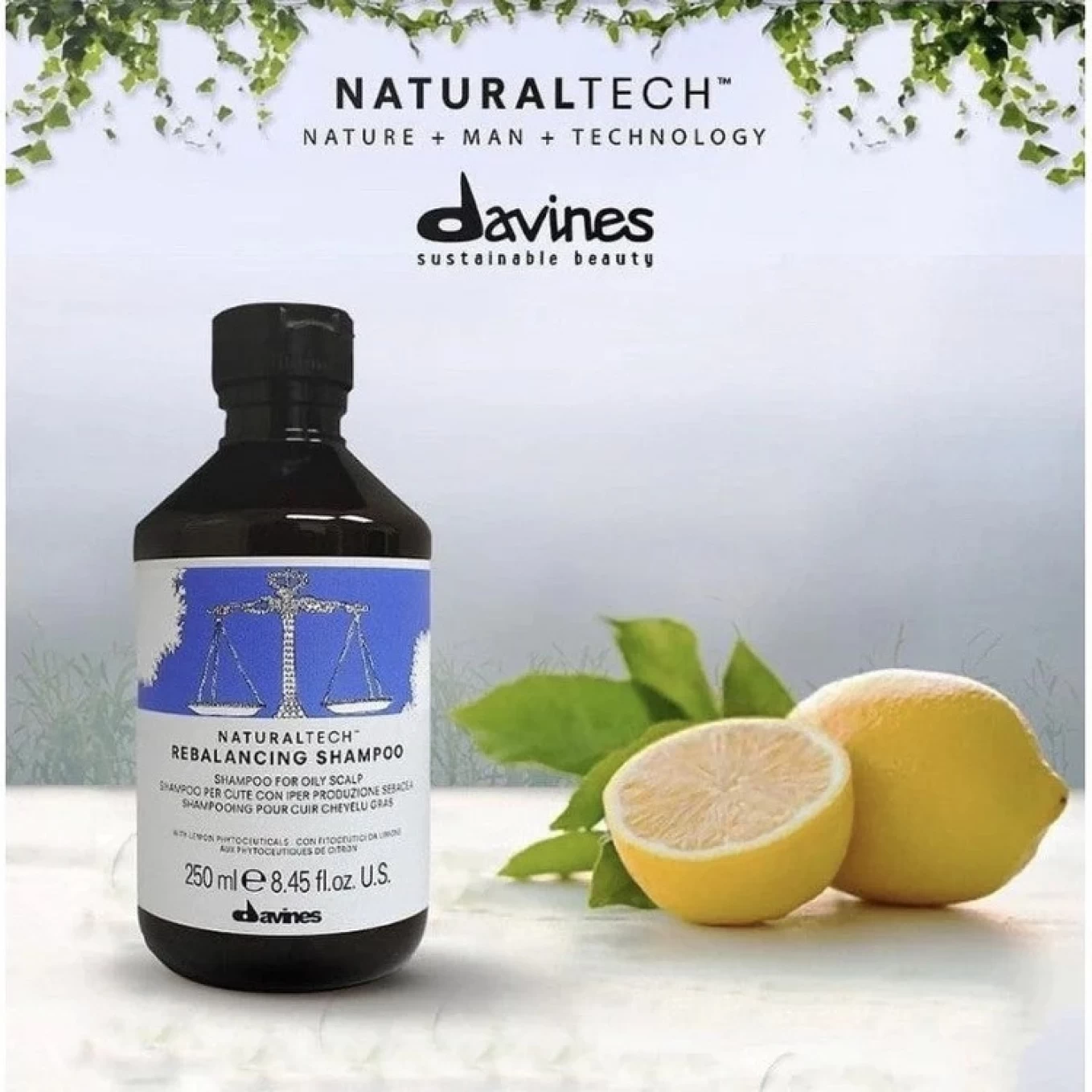 Pachet anti-sebum ideal pentru scalpul gras - Naturaltech Rebalancing Shampoo - 1000 ml - Naturaltech Rebalancing Treatment - 1000 ml [3]