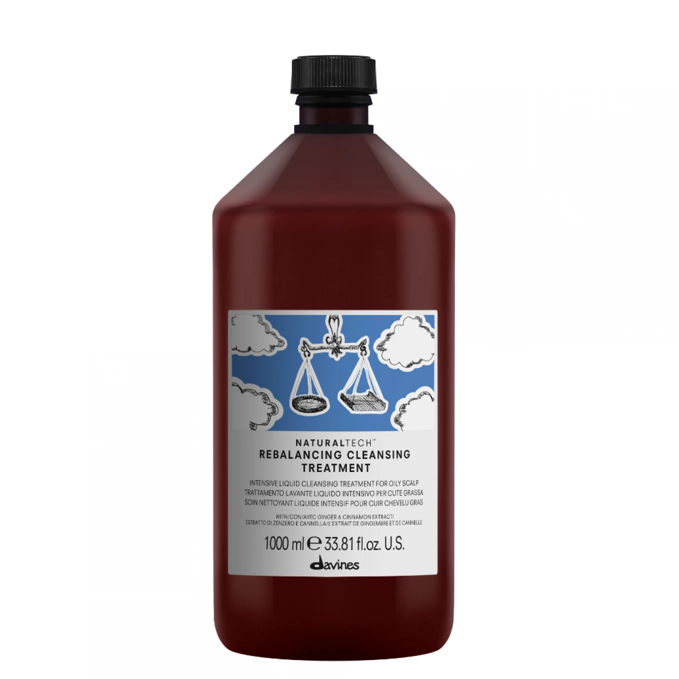 Pachet anti-sebum ideal pentru scalpul gras - Naturaltech Rebalancing Shampoo - 1000 ml - Naturaltech Rebalancing Treatment - 1000 ml [4]