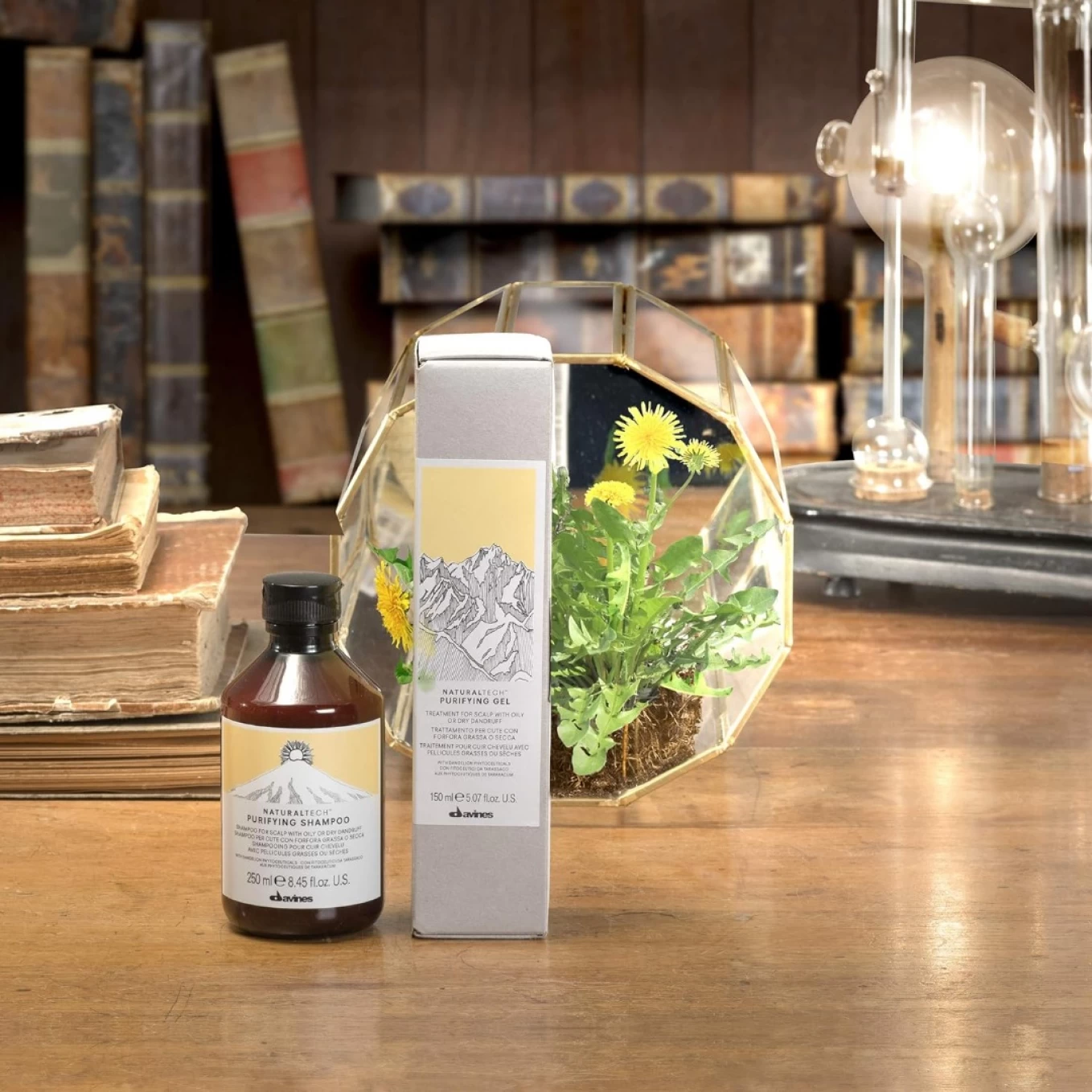 Pachet antimatreata - Davines Naturaltech Purifying Shampoo - 250 ml - Naturaltech Purifying Anti-Dandruff Gel - 150 ml [9]