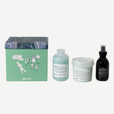 Șampoane - Pachet pentru par vopsit - Minu Davines - the sweet tooth set  - sampon 250ml - balsam 250 ml - tratament 135ml