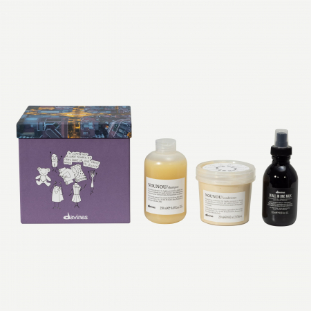 Șampoane - Pachet pentru par fragil - Nounou Davines -  the confident set - sampon 250ml - balsam 250ml - tratament 135ml