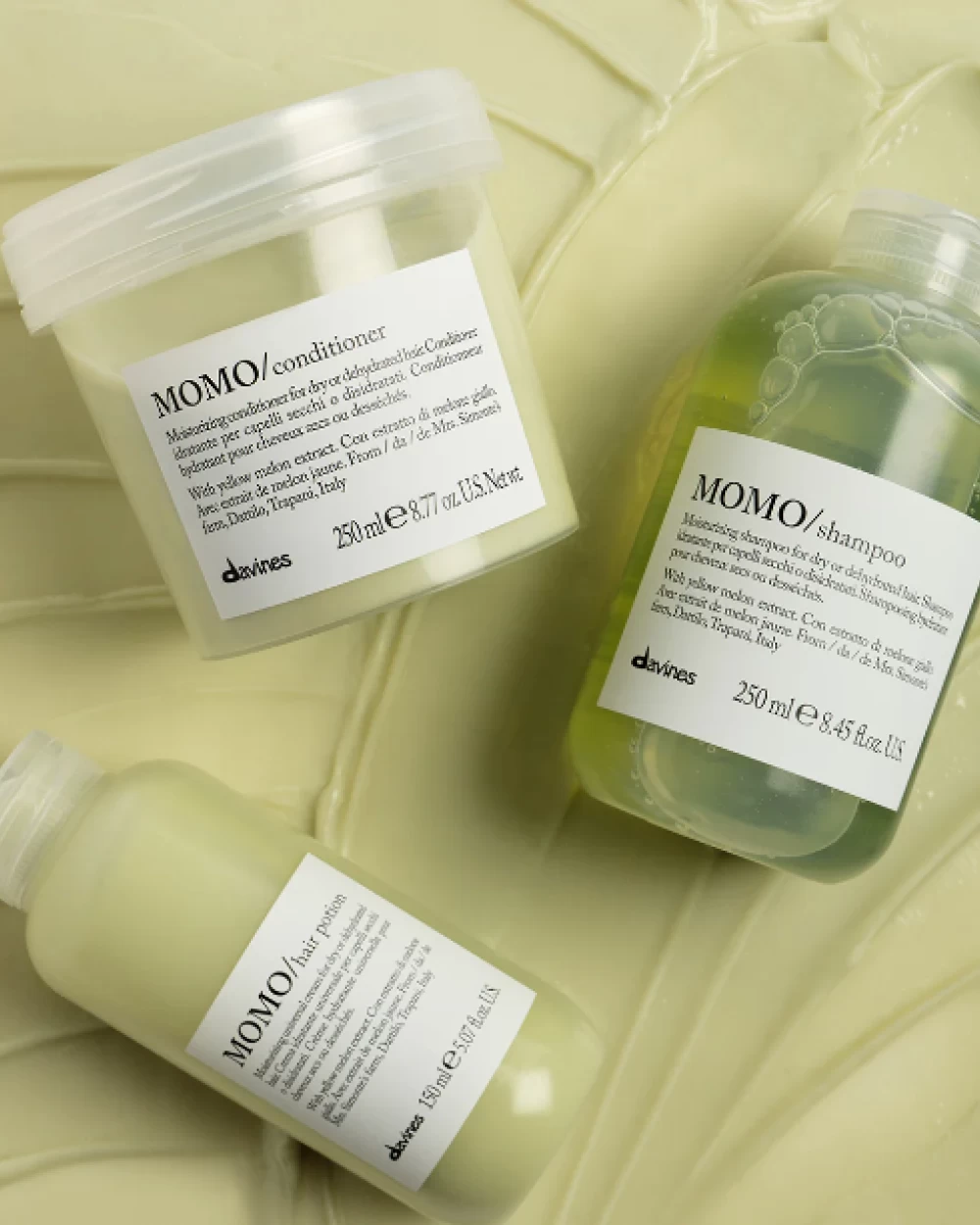 Pachet hidratare pentru parul uscat Sampon si Balsam - Davines Momo Shampoo 1000 ml - Momo Conditioner 250 ml [3]