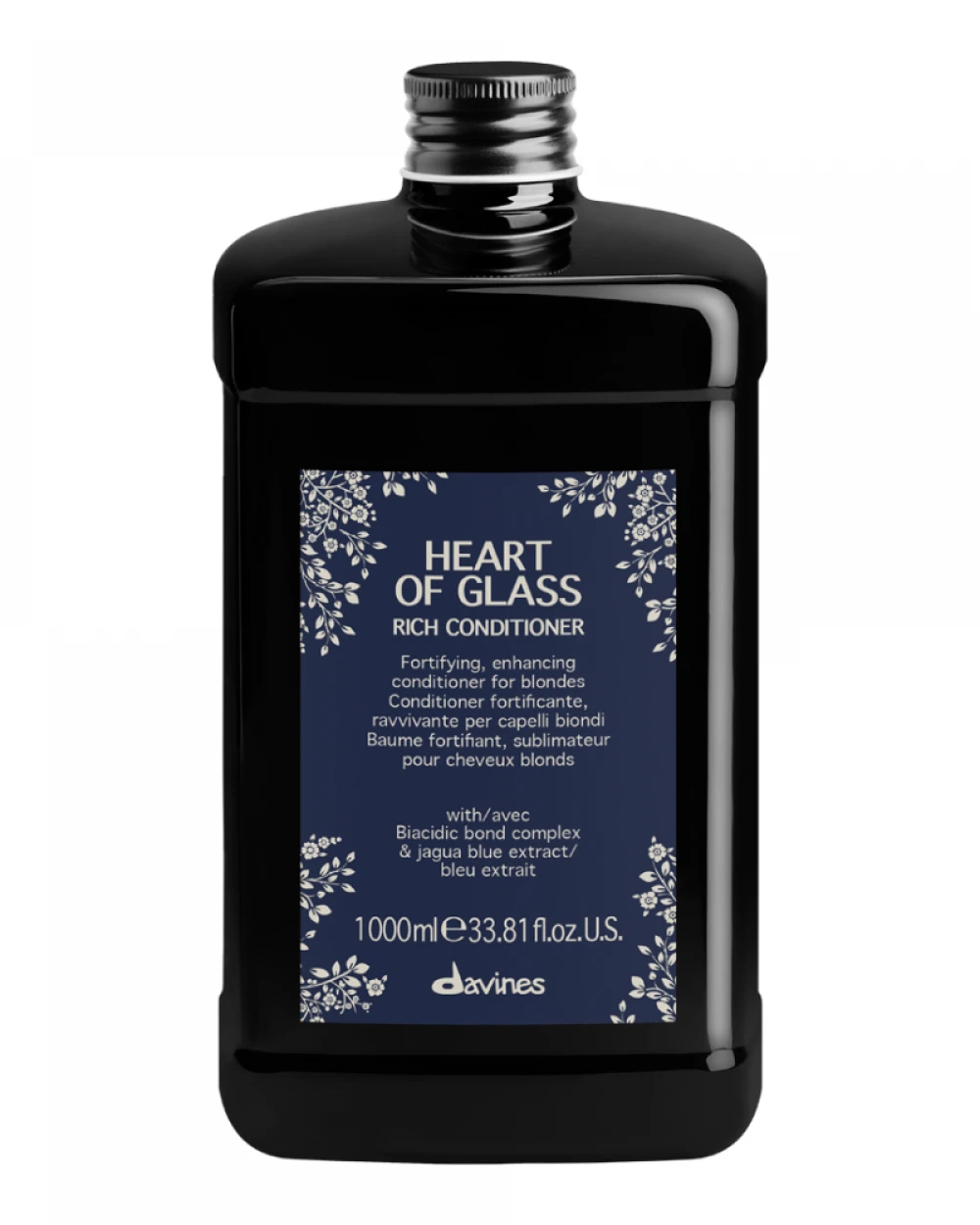 Pachet pentru hidratate si nuantare Davines Heart Of Glass - Sampon 1000 ml - Balsam 1000 ml [2]