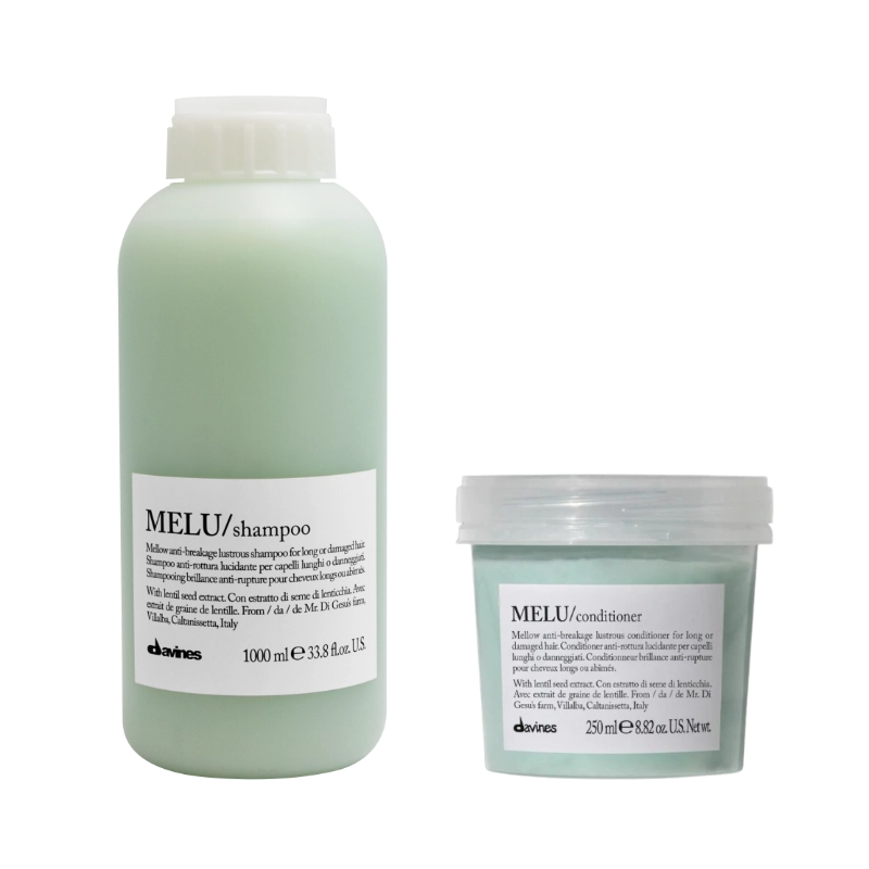 Pachet pentru par degradat anti - rupere - Davines Melu Shampoo 1000 ml - Melu Conditioner 250 ml Davines - Pachet pentru par degradat anti - rupere - Davines Melu Shampoo 1000 ml - Melu Conditioner 250 ml