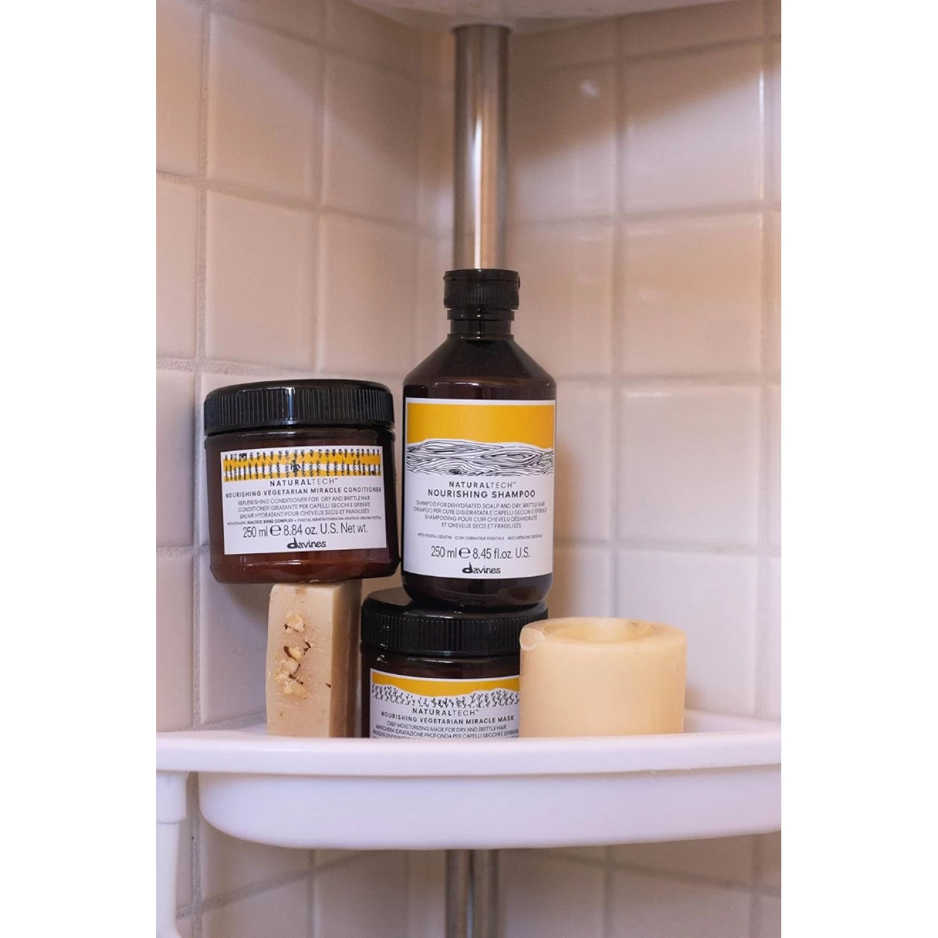 Pachet pentru parul fragil si deteriorat - Davines Naturaltech Nourishing Shampoo 1000 ml - Nourishing Hair Building Pak - Tratament 250 ml [4]
