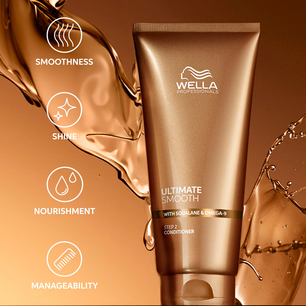 Pachet pentru un par strălucitor si catifelat - Sampon 250 ml, Balsam 200 ml si ulei 30 ml - Wella Professionals Ultimate Smooth [9]