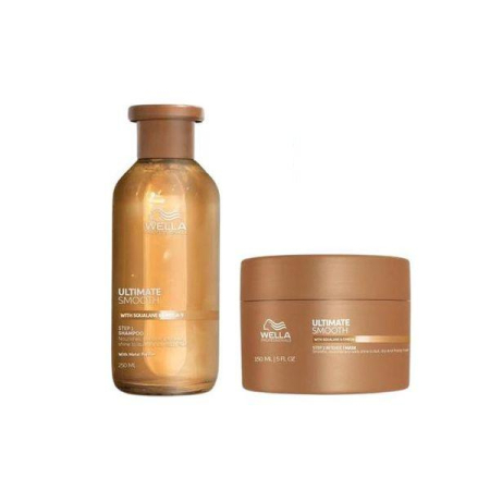 Produse pentru îngrijire: pãr, barbã şi corp - Pachet pentru un par stralucitor si catifelat - Sampon & Masca - Wella Professionals Ultimate Smooth Shampoo 250 ml & Ultimate Smooth Mask 150 ml