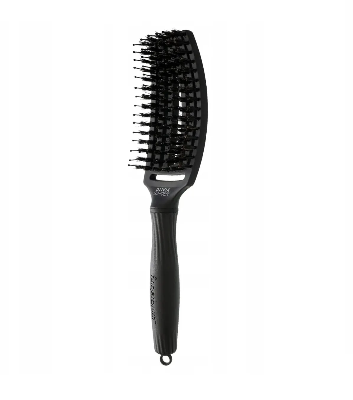 Pieptăni și perii - Olivia Garden Perie Curbată Fingerbrush Mediu Full Black