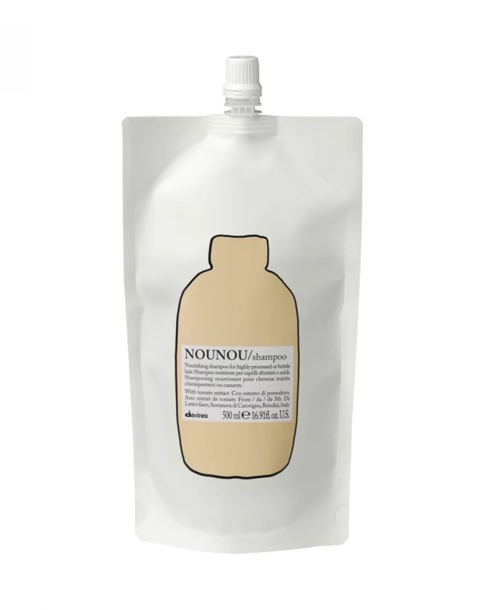 Șampoane - Sampon nutritiv pentru parul uscat si procesat - NouNou Shampoo - 500 ml ( refill pouch )
