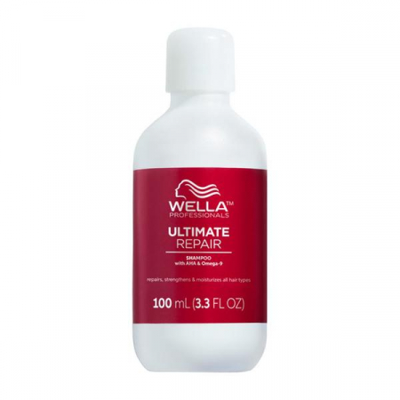 Șampoane - Wella Professionals Ultimate Repair Shampoo Travel Size-100 ml - cu AHA & Omega 9 pentru Par Deteriorat Pasul 1