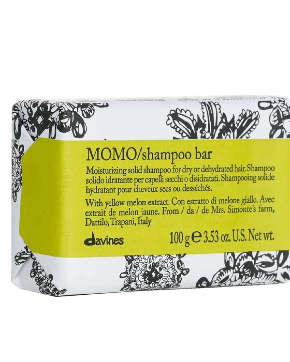Șampoane - Sampon solid hidratant pentru par uscat si deshidratat - Momo Shampoo Bar -  100 g