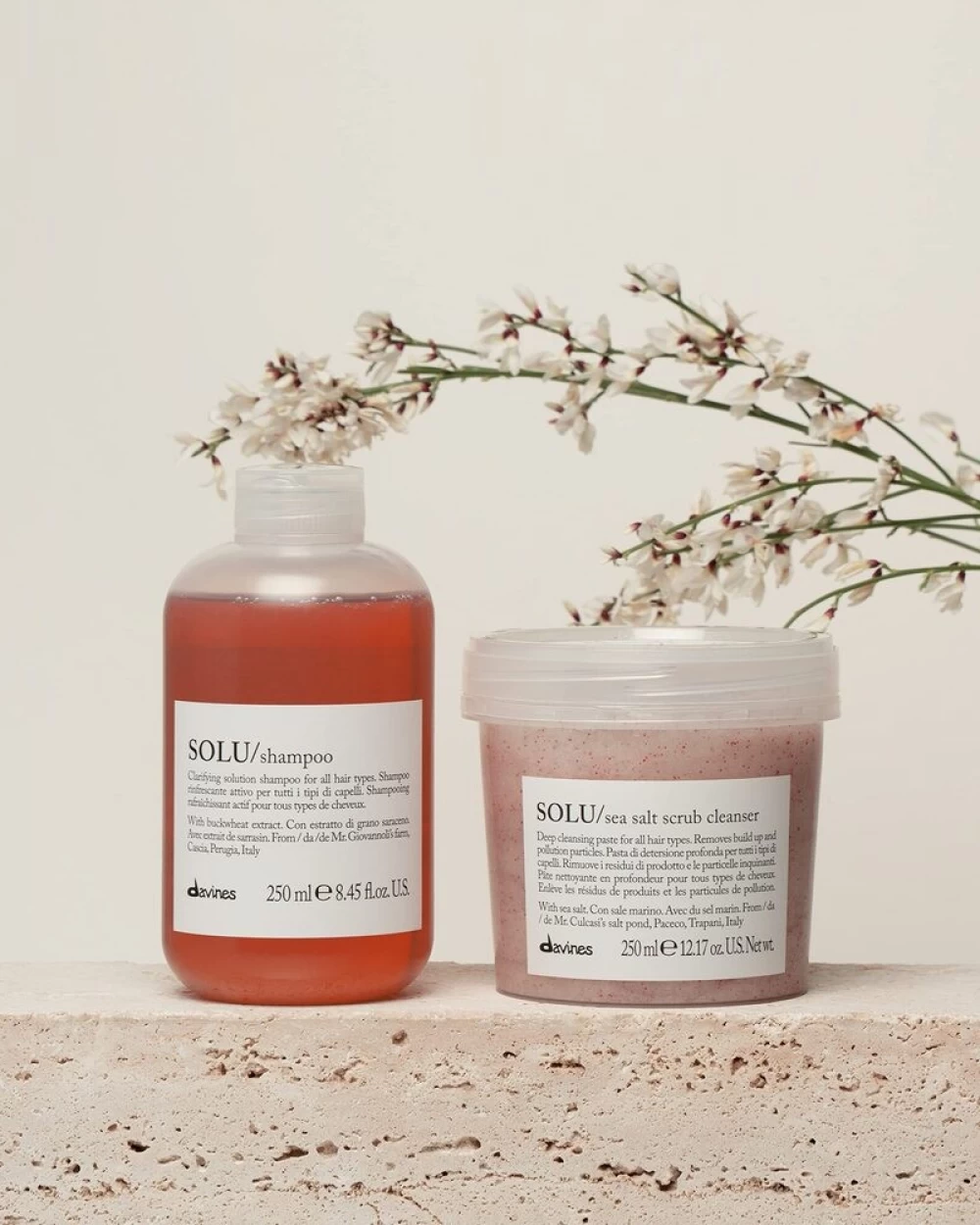 Scrub de curatare pentru toate tipurile de par - Solu Sea Salt Scrub Cleanser - 75 ml [5]