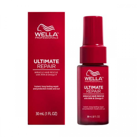 Ser - Ser Reparator in 90 de Secunde cu AHA & Omega 9 pentru Par Deteriorat Pasul 3 - Wella Professionals Ultimate Repair Miracle Rescue, 30 ml