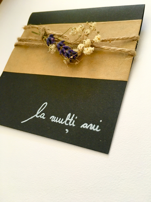 Felicitare Black "La Multi Ani"! Lavanda [2]