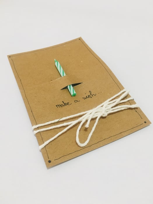 Felicitare "make a wish" green [3]