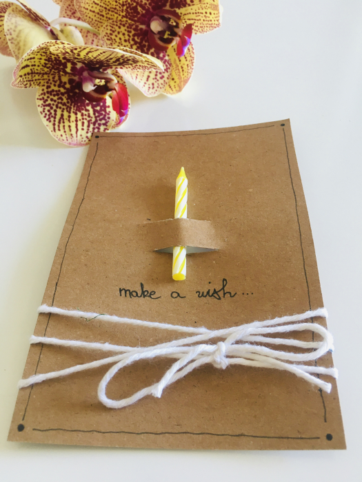 Felicitare "make a wish" yellow [2]