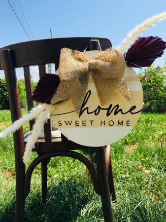 Decor usa/ perete - Coronita usa "home sweet home"