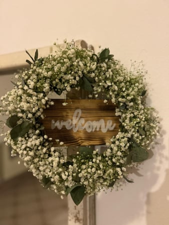 Decor si cadouri handmade - Coronita usa flori uscate "welcome"