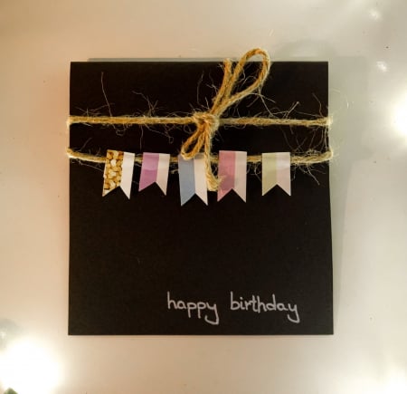 Felicitari Handmade - Felicitare Black "Happy Birthday!"