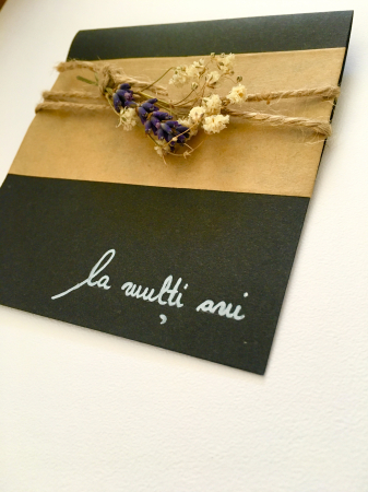 Felicitare Black "La Multi Ani"! Lavanda [1]