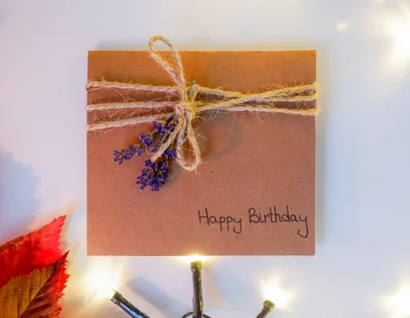 Felicitari brown - Felicitare Brown "Happy Birthday!" Lavanda