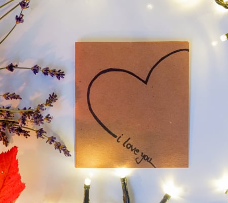 Felicitari Handmade - Felicitare Brown "I Love You"