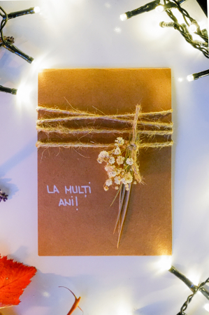 Felicitari Handmade - Felicitare Brown "La Multi Ani!"