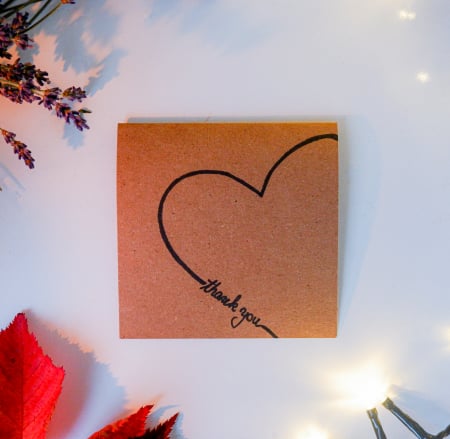 Felicitari Handmade - Felicitare Brown "Thank You!"