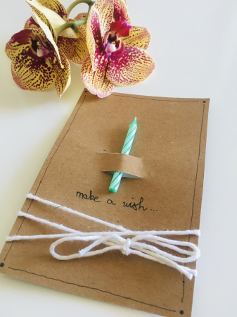 Felicitari Handmade - Felicitare "make a wish" green
