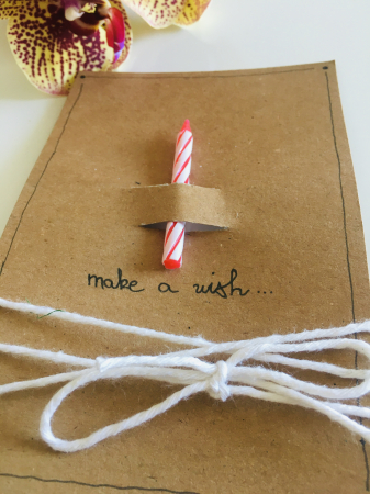 Felicitari Handmade - Felicitare "make a wish" red