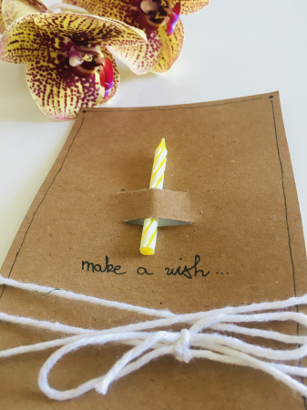 Felicitari Handmade - Felicitare "make a wish" yellow