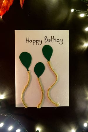 Felicitari White - Felicitare White "Happy Birthday!" Balloons