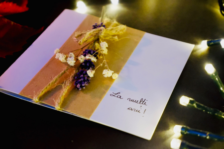 Felicitare White "La Multi Ani!" Lavanda [2]