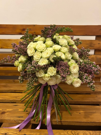 Buchete personalizate - Ivory & Lilac