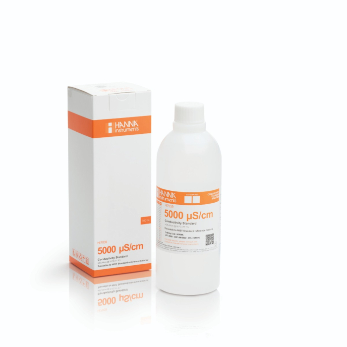 Solutie de calibrare 5000 µS/cm Valoarea EC la 25°C, sticlă de 500 ml [3]