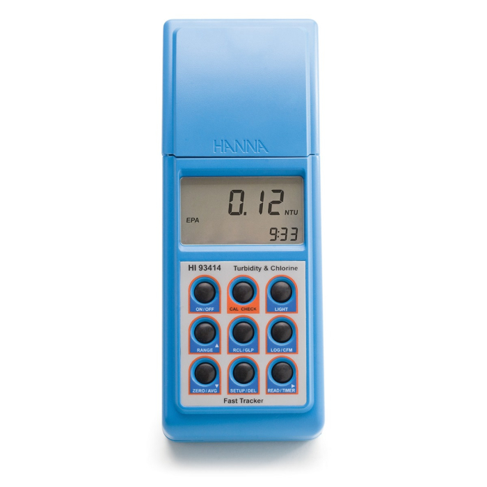 Turbidimetru portabil și mod masurare clor liber/total conform EPA cu tehnologia Fast Tracker™; Interval de la 0,00 la 9,99; 10,0 până la 99,9 și 100 până la 1000 NTU, Cl₂ liber 0,00 până la 5,00 mg/L [2]