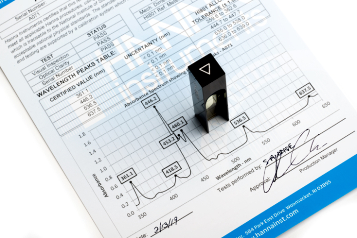 Filtru de sticlă cu oxid de holmiu pentru spectrofotometre [3]