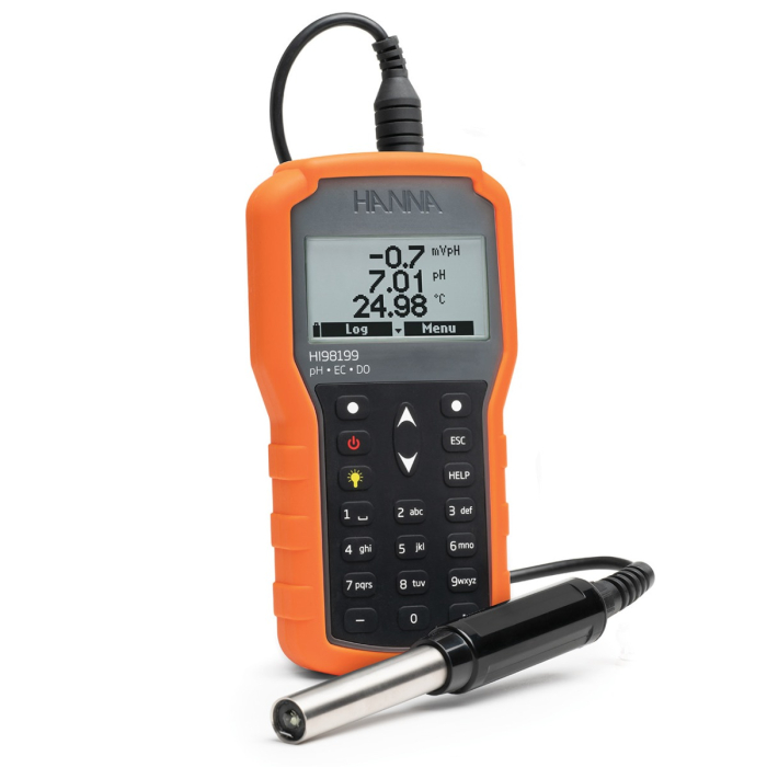 Multiparametru portabil pH, EC, DO, livrat cu sonda de pH HI829113 - posibilitate adaugare sonda EC si OD [7]