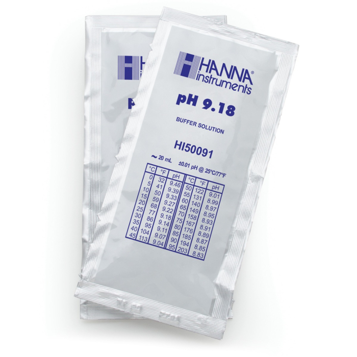 pH 9.18 @ 25°C Plic tampon de calibrare tehnică, (25 x 20mL) [1]