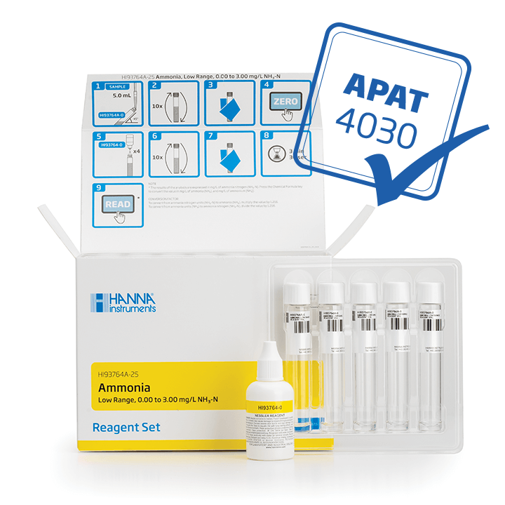 Amoniu, Cuve Predozate, Metoda Nessler, Domeniu Mic 0.00 la 3.00 mg/L [1]