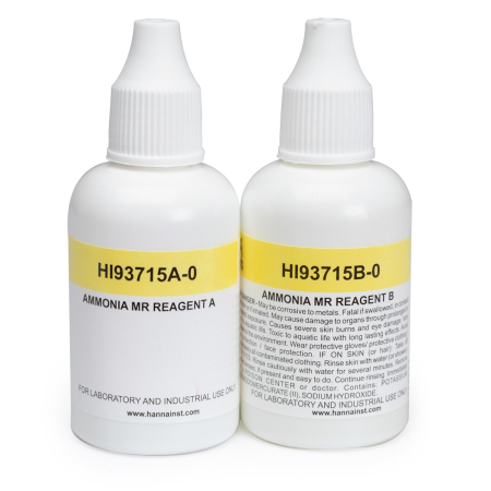 Reactivi seria HI833XX - Reactiv Amoniac, Domeniu Mediu 0.00 la 9.99 mg/L, 300 de teste