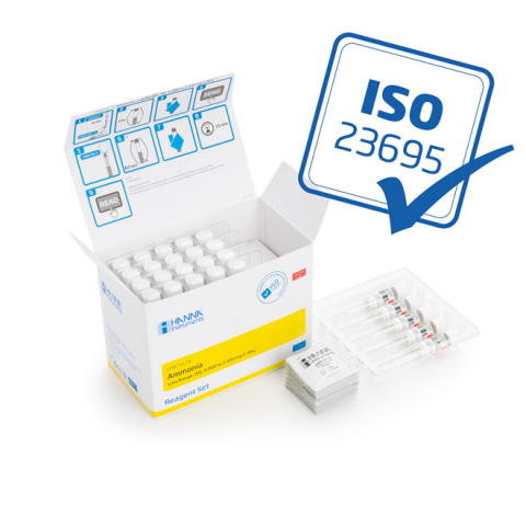 Reactivi in fiole - Amoniu, Cuve Predozate, Metoda ISO, Domeniu Mic 0.000 la 2.500 mg/L - HI96791-25